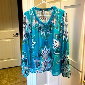 Pretty, sheer, long sleeve blouse